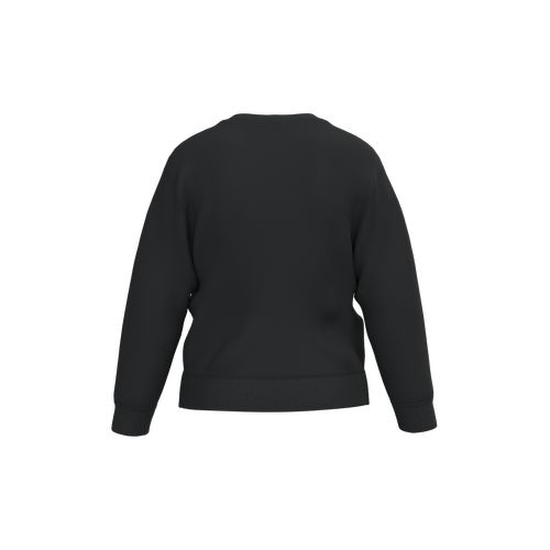 black Sudadera reciclada cuello redondo para niño