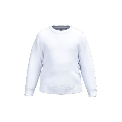 white Sudadera reciclada cuello redondo para niño