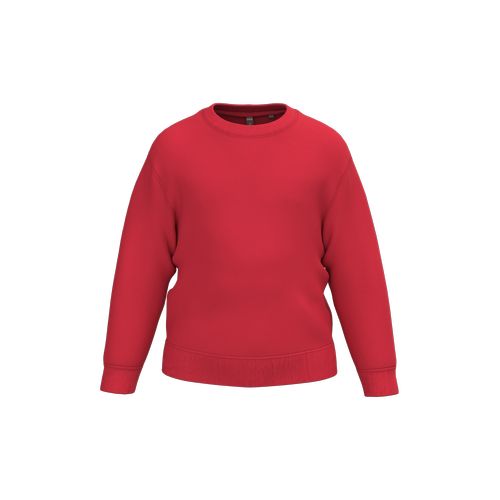 red Sudadera reciclada cuello redondo para niño