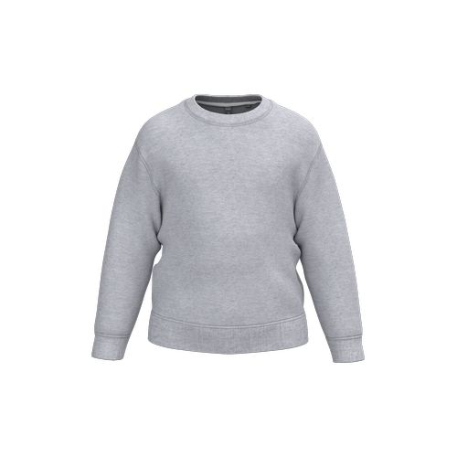 gris oxford Sudadera reciclada cuello redondo para niño