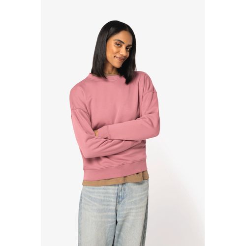 Sudadera ecorresponsable cuello redondo hombros caídos mujer