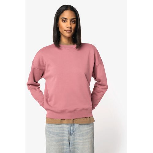 Sudadera ecorresponsable cuello redondo hombros caídos mujer