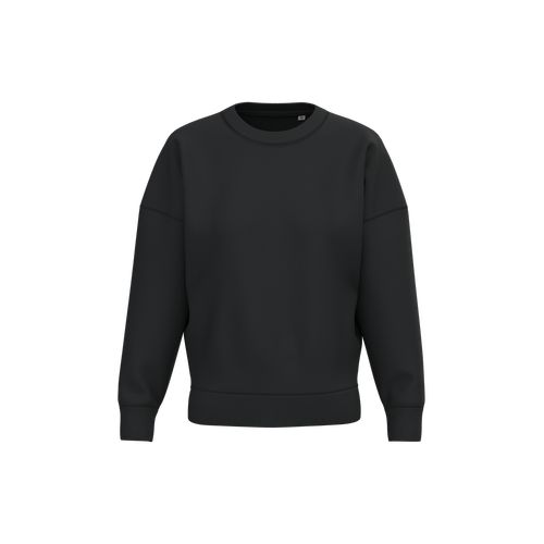 Sudadera ecorresponsable cuello redondo hombros caídos mujer