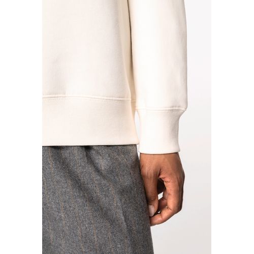 Sweat-shirt écoresponsable quart zip col polo à épaules tombantes unisexe