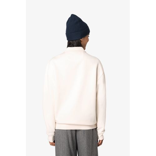 Sweat-shirt écoresponsable quart zip col polo à épaules tombantes unisexe