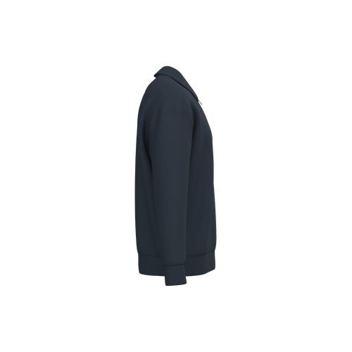 Sweat-shirt écoresponsable quart zip col polo à épaules tombantes unisexe