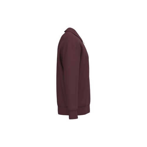 Sweat-shirt écoresponsable quart zip col polo à épaules tombantes unisexe