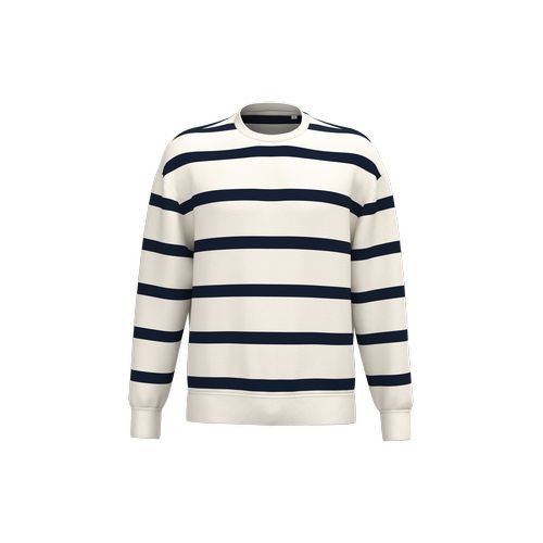 Sweat-shirt écoresponsable à col rond à rayures et épaules tombantes unisexe thumbnail 11