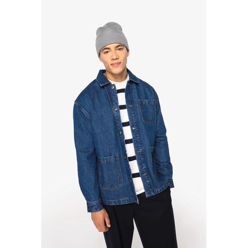 Veste en jean écoresponsable à épaules tombantes unisexe - 3