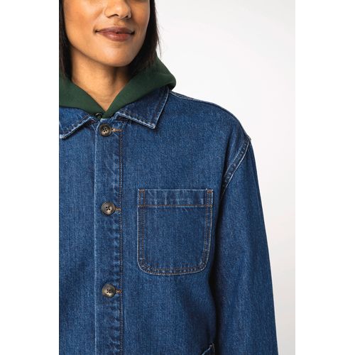 Veste en jean écoresponsable à épaules tombantes unisexe - 7