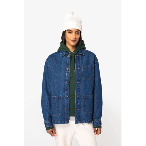 Veste en jean écoresponsable à épaules tombantes unisexe - 4