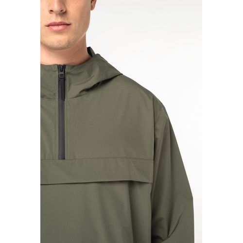 Veste coupe-vent imperméable écoresponsable quart zip unisexe thumbnail 5