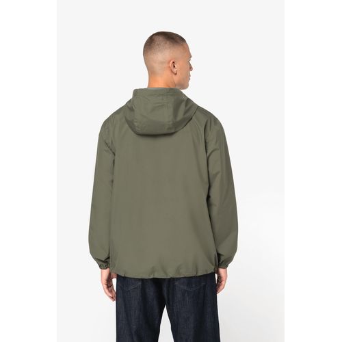 Veste coupe-vent imperméable écoresponsable quart zip unisexe thumbnail 4