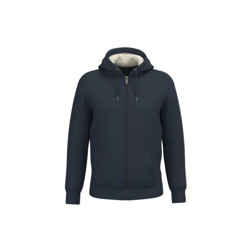 Sweat-shirt écoresponsable zippé doublé en sherpa unisexe