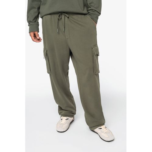 Pantalon cargo écoresponsable délavé French Terry homme - 1