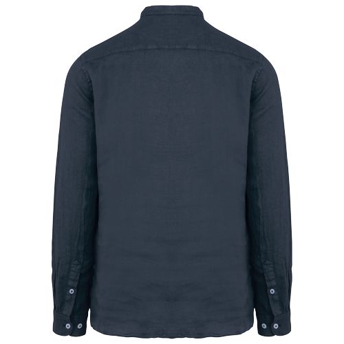 Chemise à col Mao délavée  en lin homme thumbnail 10