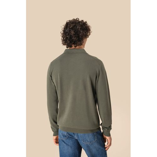 Polo ecorresponsable manga larga hombre