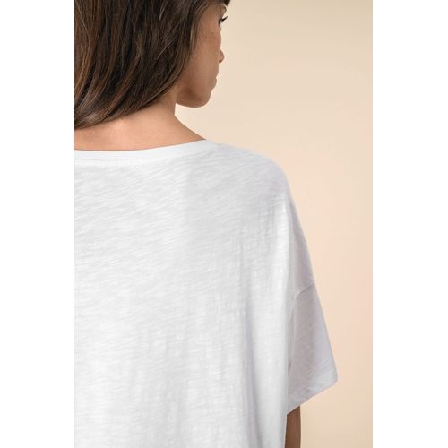 Camiseta ecorresponsable slub oversize mujer