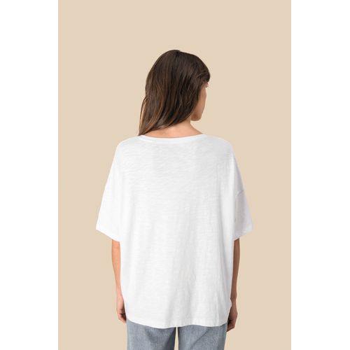 Camiseta ecorresponsable slub oversize mujer