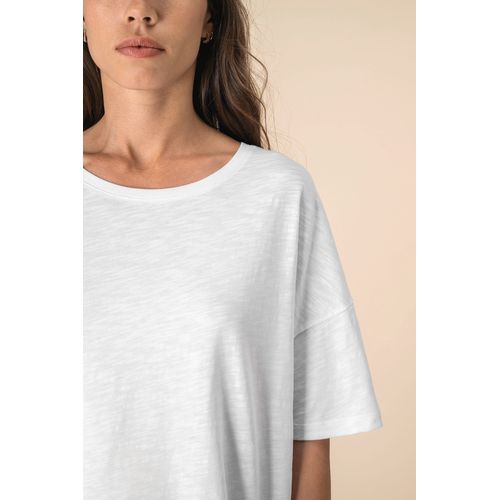 Camiseta ecorresponsable slub oversize mujer