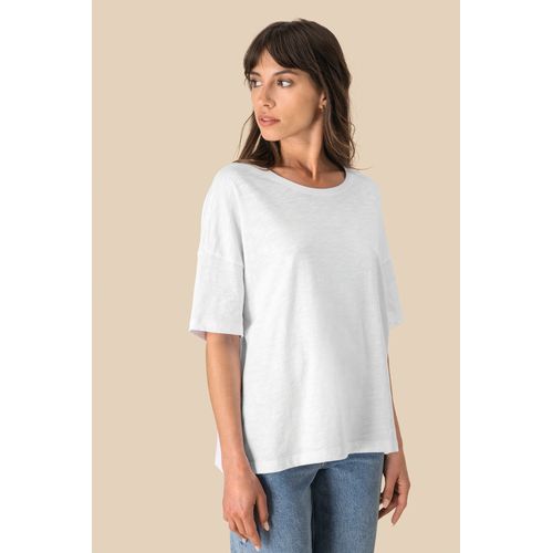 Camiseta ecorresponsable slub oversize mujer