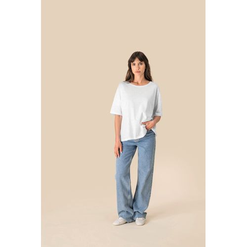 Camiseta ecorresponsable slub oversize mujer