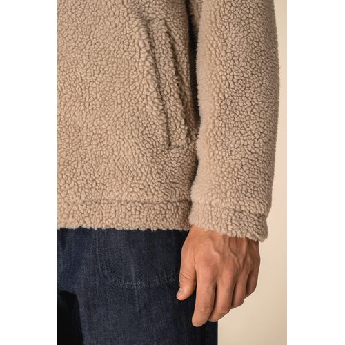 Sudadera de sherpa con 1/4 de cremallera y hombros caídos unisex