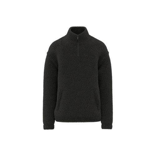Sudadera de sherpa con 1/4 de cremallera y hombros caídos unisex