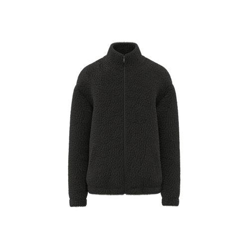 Sweat-shirt zippé à épaules tombantes en sherpa unisexe thumbnail 9