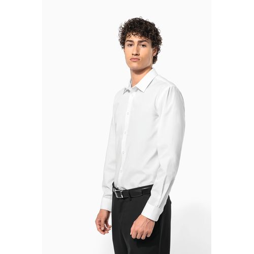Chemise popeline polycoton sans poche entretien facile homme - 7