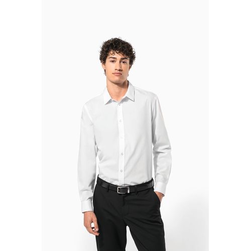 Chemise popeline polycoton sans poche entretien facile homme - 1