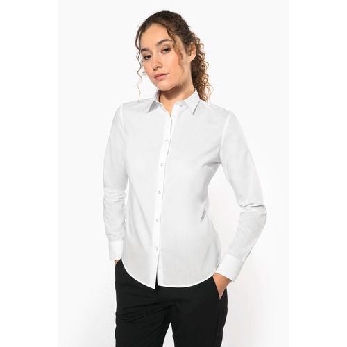 Chemise popeline polycoton sans poche entretien facile femme - 11