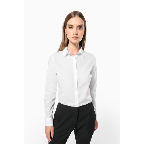 Chemise popeline polycoton sans poche entretien facile femme - 1