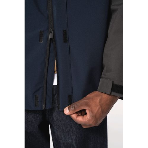 Parka 3-en-1 imperméable à capuche bicolore unisexe - 11