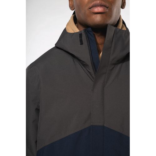 Parka 3-en-1 imperméable à capuche bicolore unisexe - 5