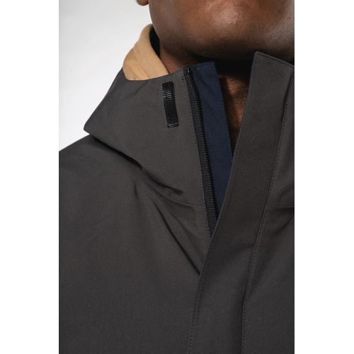 Parka 3-en-1 imperméable à capuche bicolore unisexe - 6