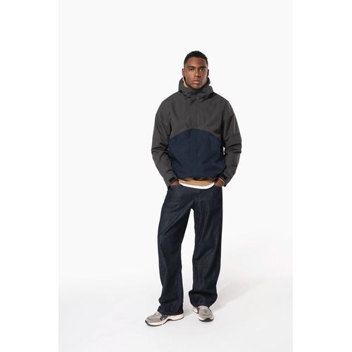 Parka 3-en-1 imperméable à capuche bicolore unisexe - 13