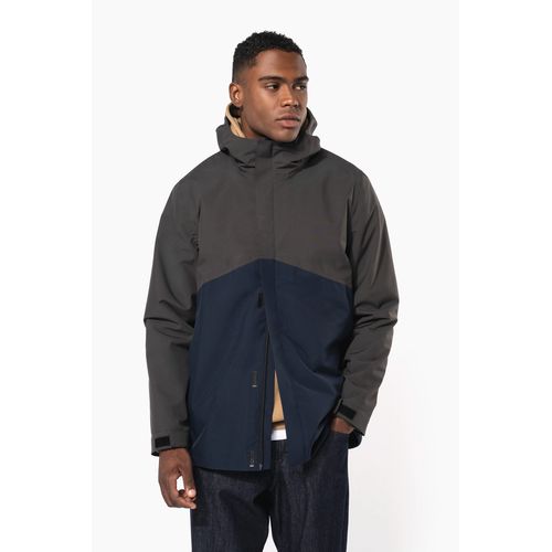 Parka 3-en-1 imperméable à capuche bicolore unisexe - 7