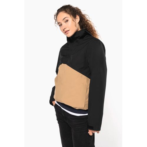 Parka 3-en-1 imperméable à capuche bicolore unisexe - 2