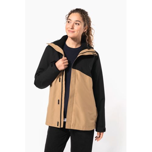 Parka 3-en-1 imperméable à capuche bicolore unisexe - 21