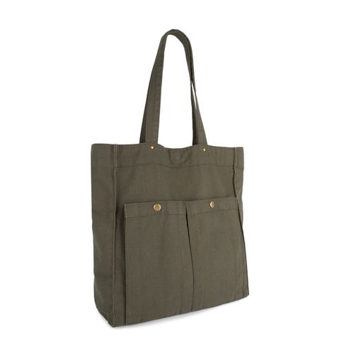 Sac à main à double poche frontale