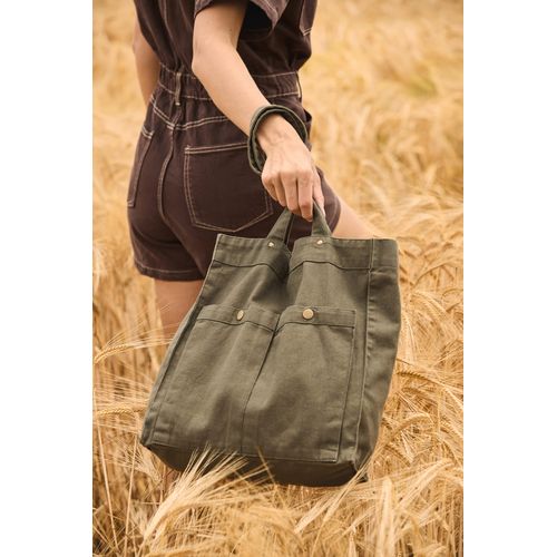 Sac à main à double poche frontale