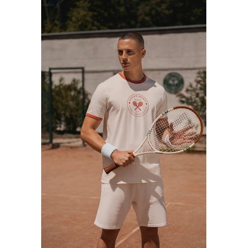 T-shirt ringer écoresponsable à bords contrastés effet délavé homme - 5
