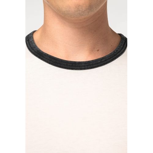 T-shirt ringer écoresponsable à bords contrastés effet délavé homme - 7