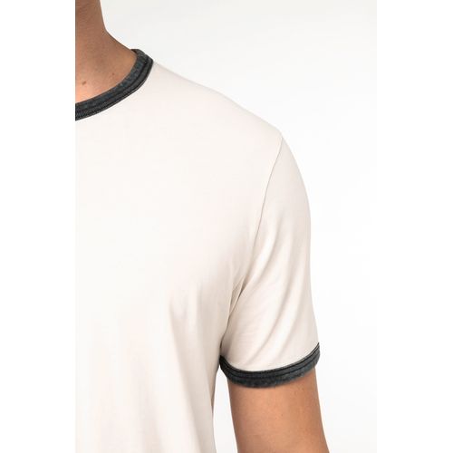 T-shirt ringer écoresponsable à bords contrastés effet délavé homme - 6