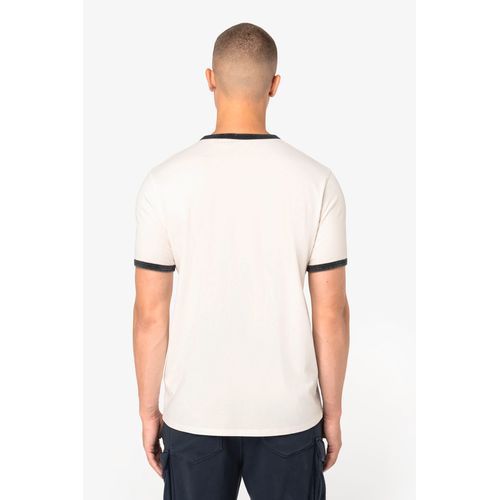 T-shirt ringer écoresponsable à bords contrastés effet délavé homme - 4
