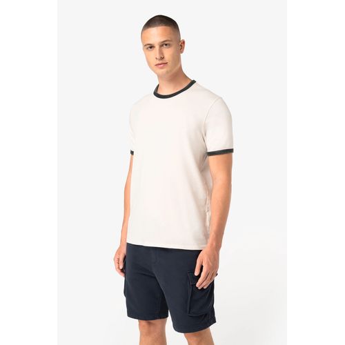 T-shirt ringer écoresponsable à bords contrastés effet délavé homme - 3