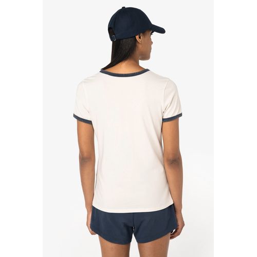 T-shirt ringer écoresponsable à bords contrastés effet délavé femme - 6