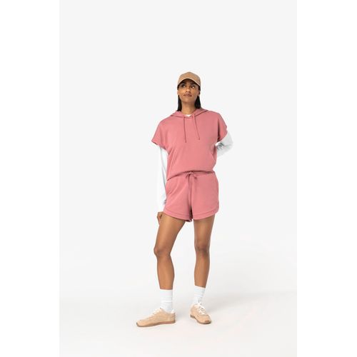 Sweat-shirt écoresponsable à capuche oversize sans manches French Terry femme - 3