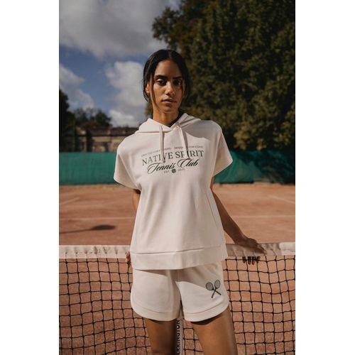Sweat-shirt écoresponsable à capuche oversize sans manches French Terry femme